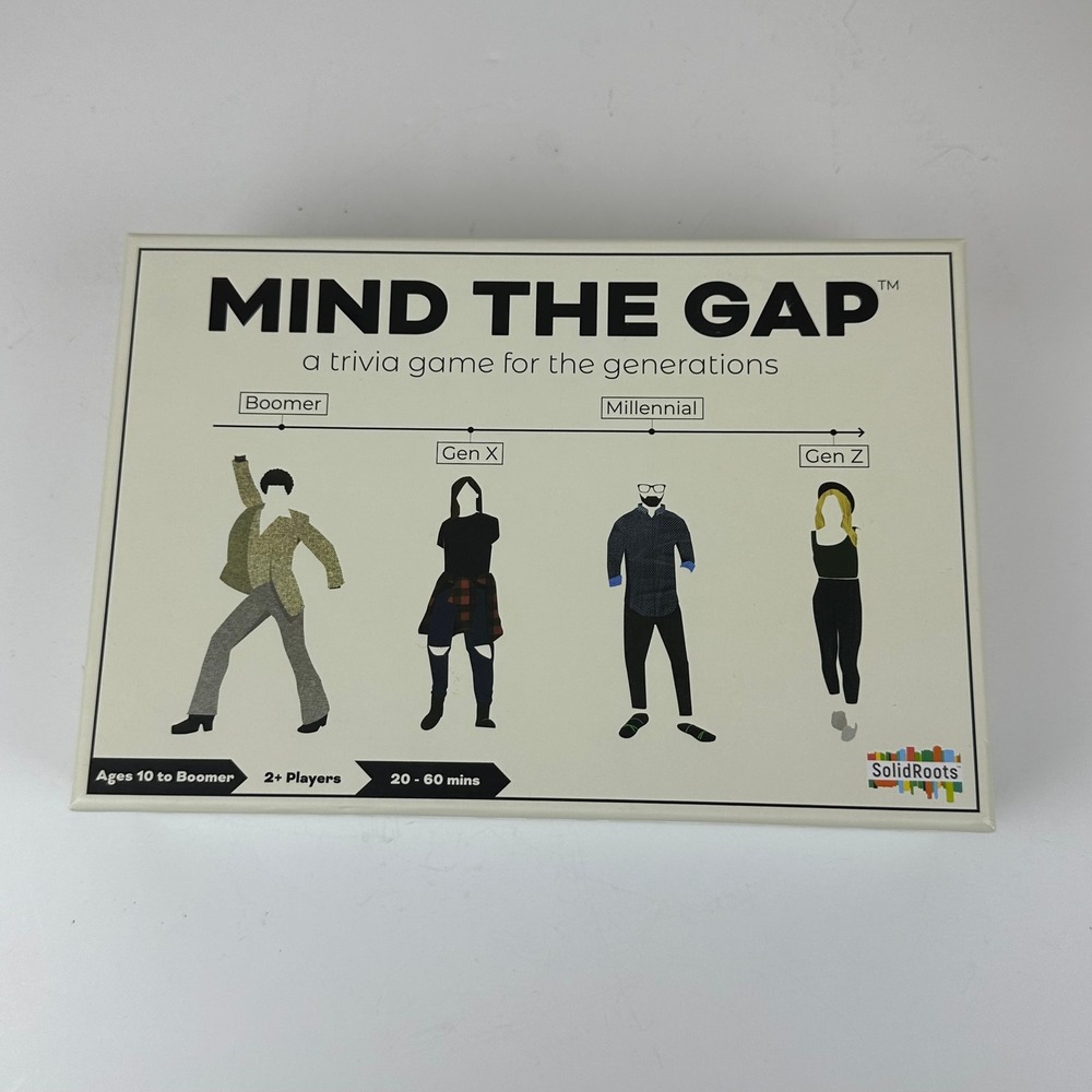 SolidRoots Mind The Gap Trivia Game Generations Boomer Gen X Millennial Gen Z